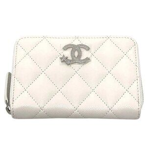 CHANEL AP3728 Star CC Mark Round coin purse Compact wallet Unused